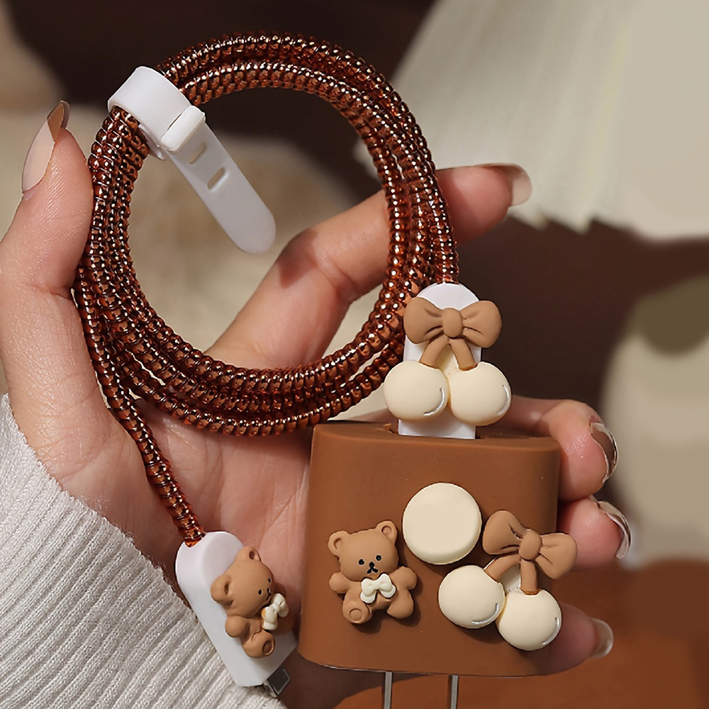 Phone Accessories Online - Cute Bear Charger Protector Case For