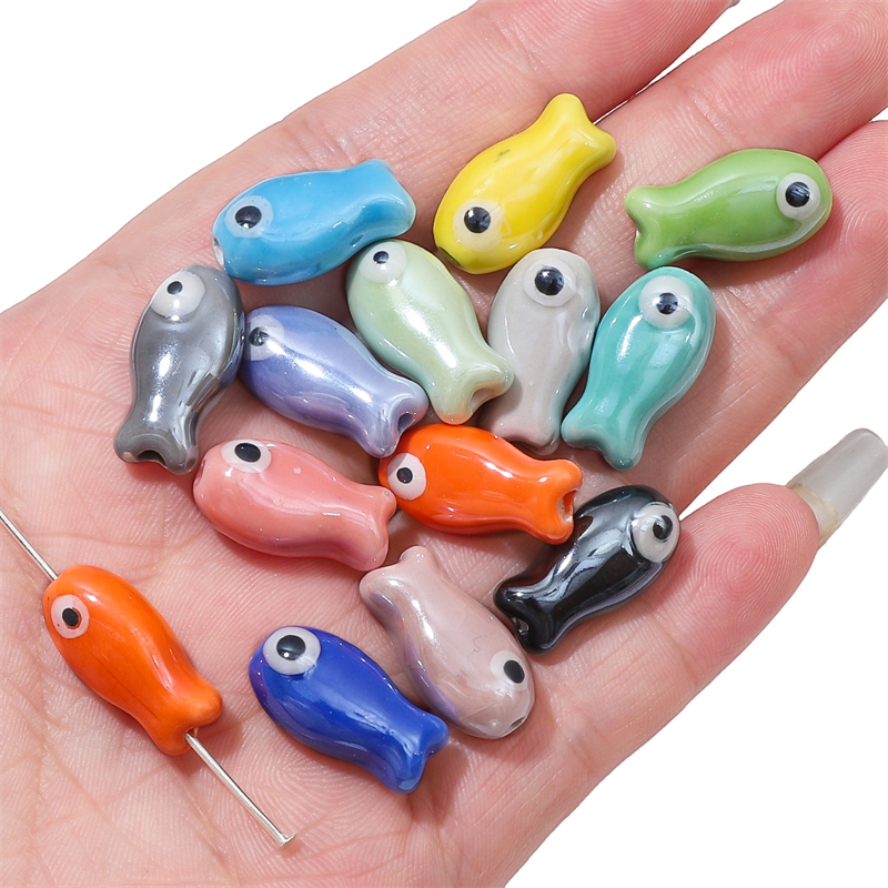 10Pcs Vintage Fish Ceramic Bea – Phone Accessories Jewelry recenzja i cena