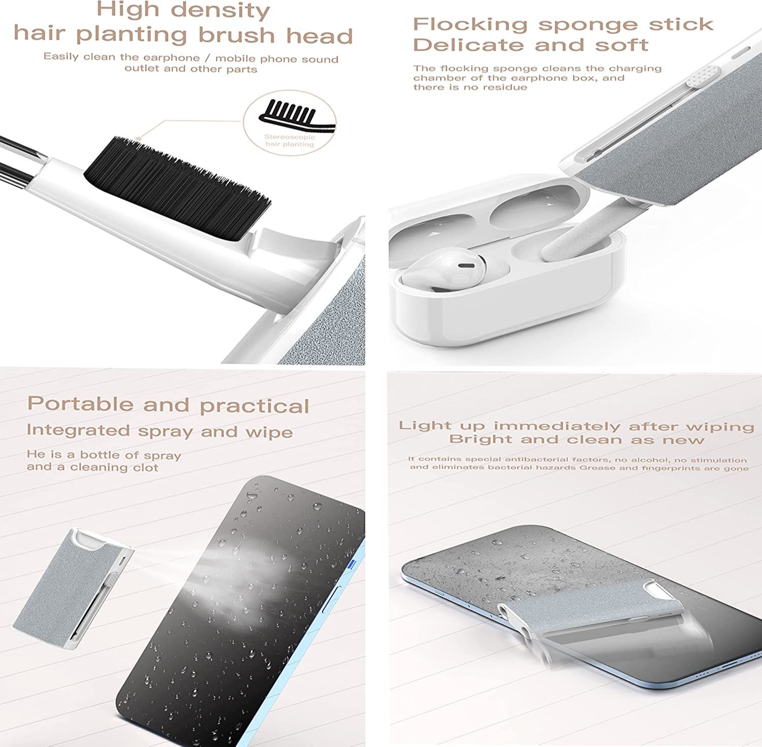 5 in 1 Earphone Cleaner Brush  – Screen Cleaner Spray recenzja i cena