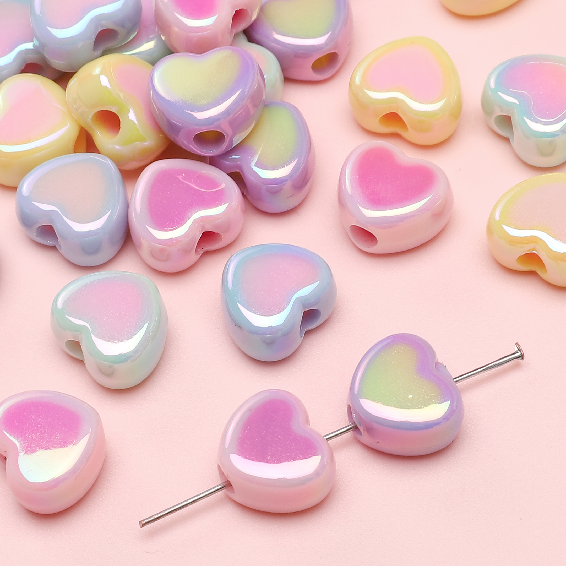 15x13mm 5pcs Heart Beads Acryl – Phone Accessories Jewelry recenzja i cena