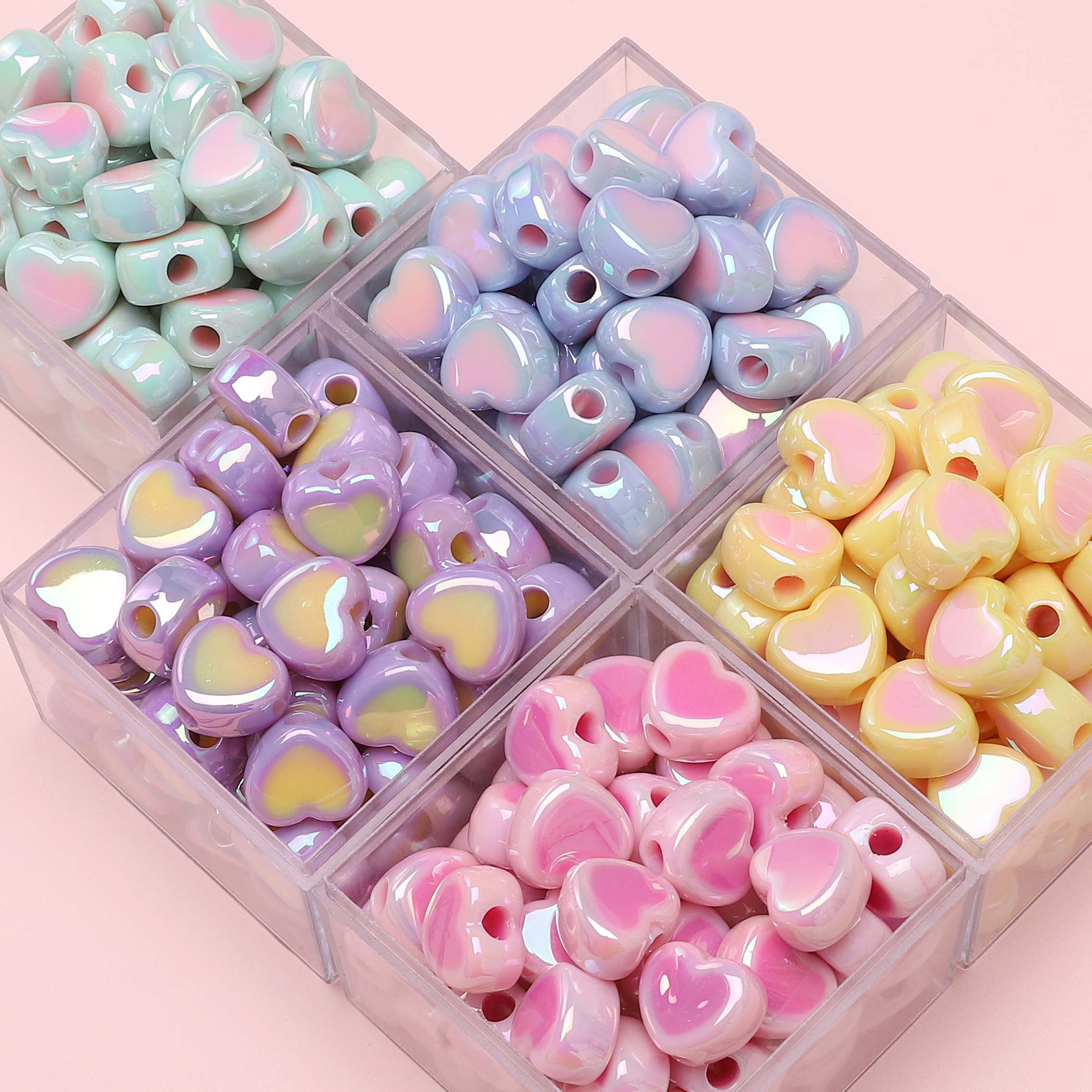 15x13mm 5pcs Heart Beads Acryl – Phone Accessories Jewelry recenzja i cena