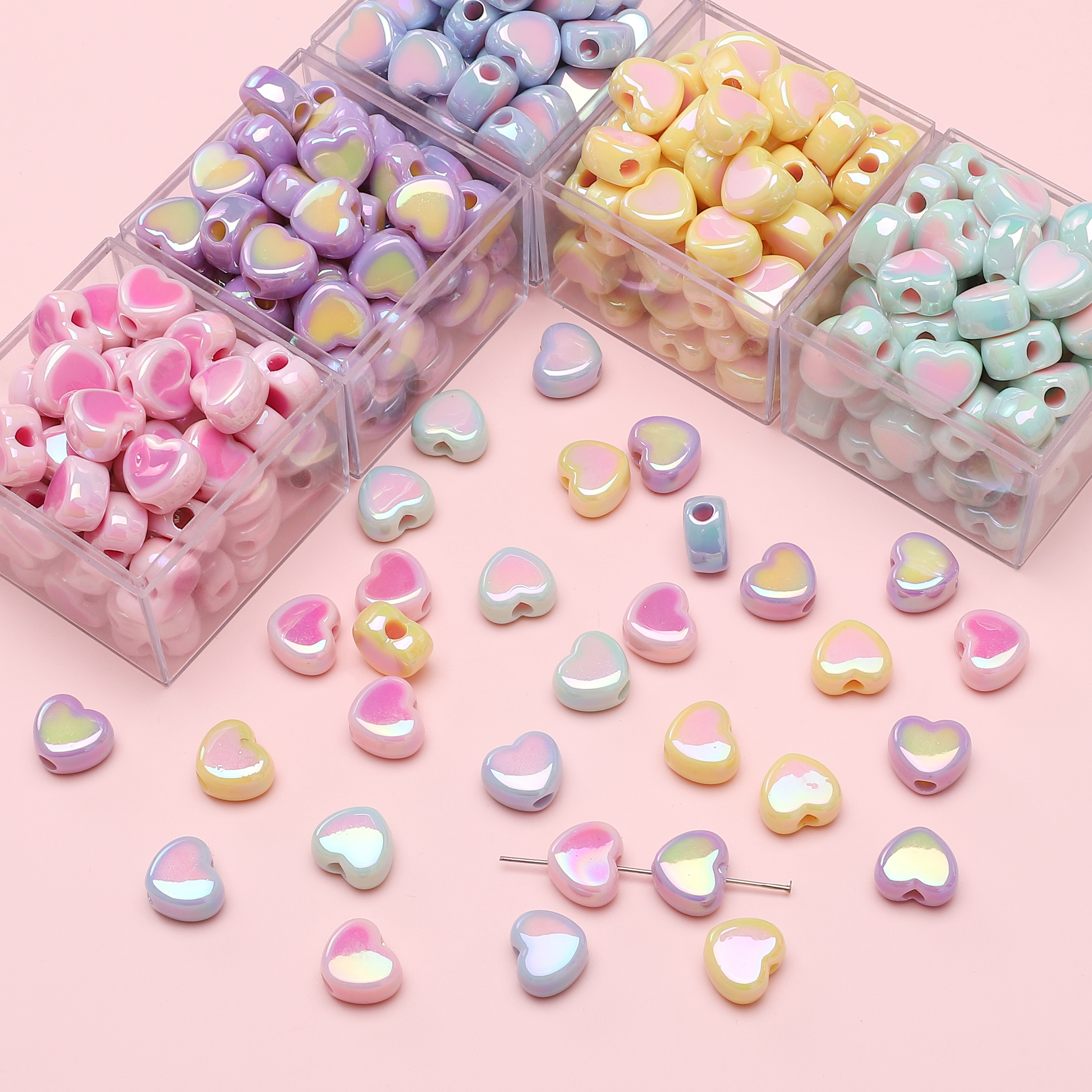 15x13mm 5pcs Heart Beads Acryl – Phone Accessories Jewelry recenzja i cena