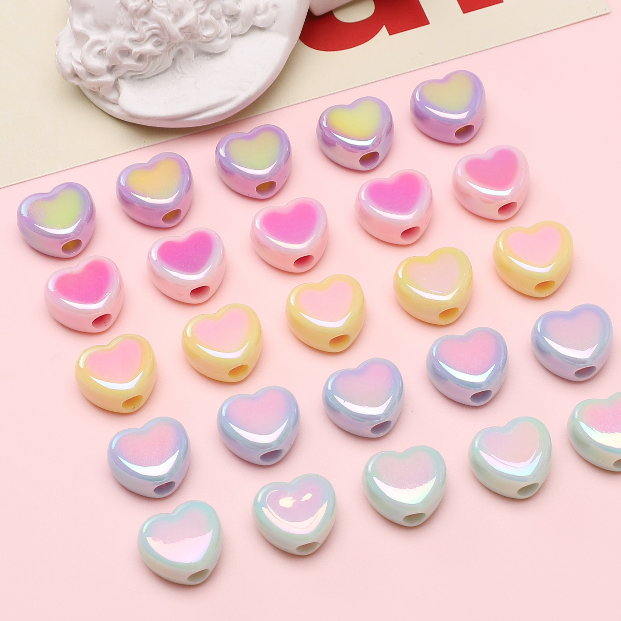 15x13mm 5pcs Heart Beads Acryl – Phone Accessories Jewelry recenzja i cena