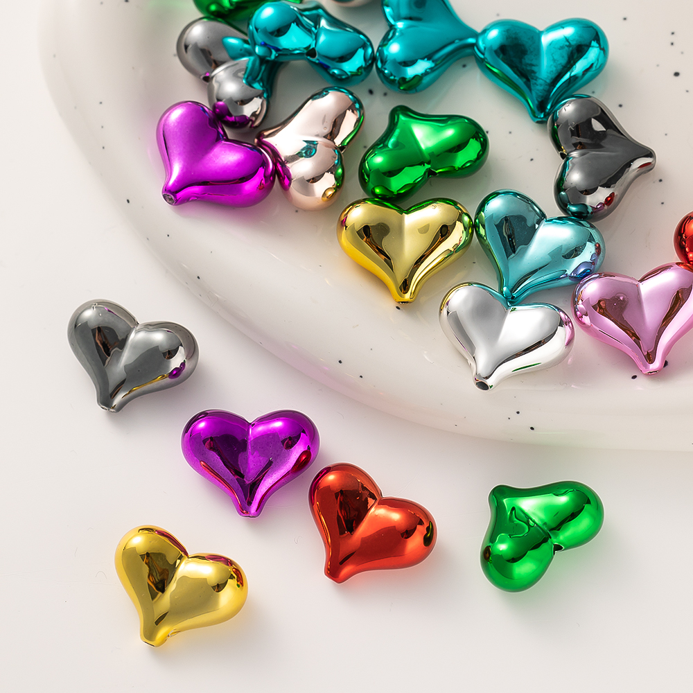 10pcs Colorful Acrylic Heart L – Phone Accessories Jewelry recenzja i cena