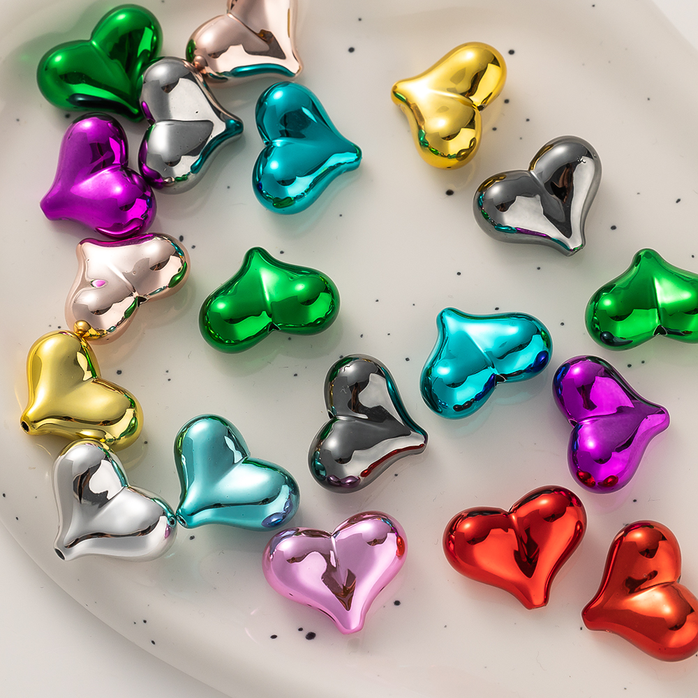 10pcs Colorful Acrylic Heart L – Phone Accessories Jewelry recenzja i cena