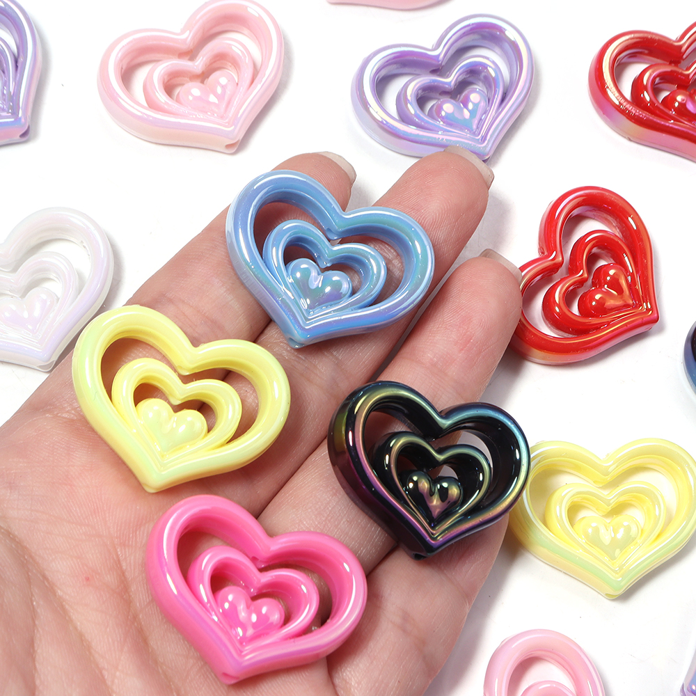 5pcs Acrylic Hollow Heart Bead – Phone Accessories Jewelry recenzja i cena