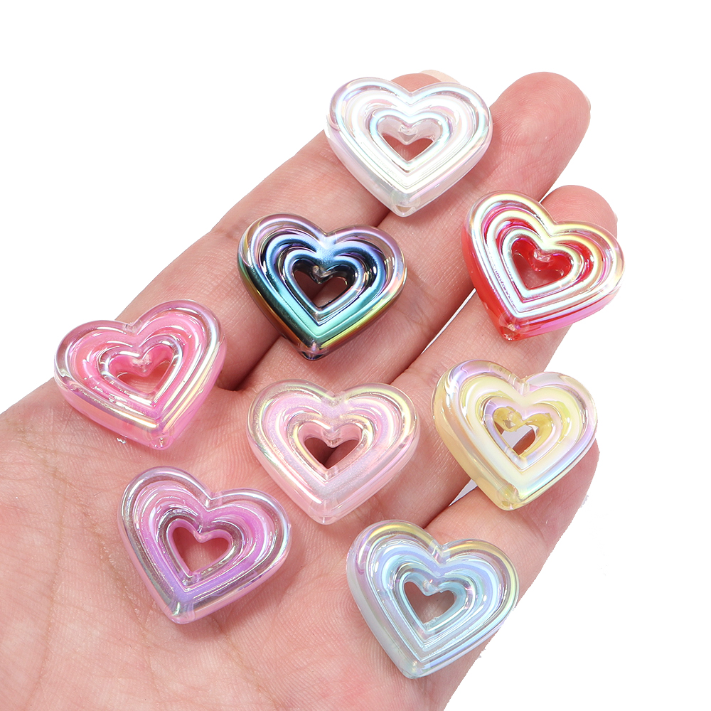 10pcs Transparent Heart Vertic – Phone Accessories Jewelry recenzja i cena