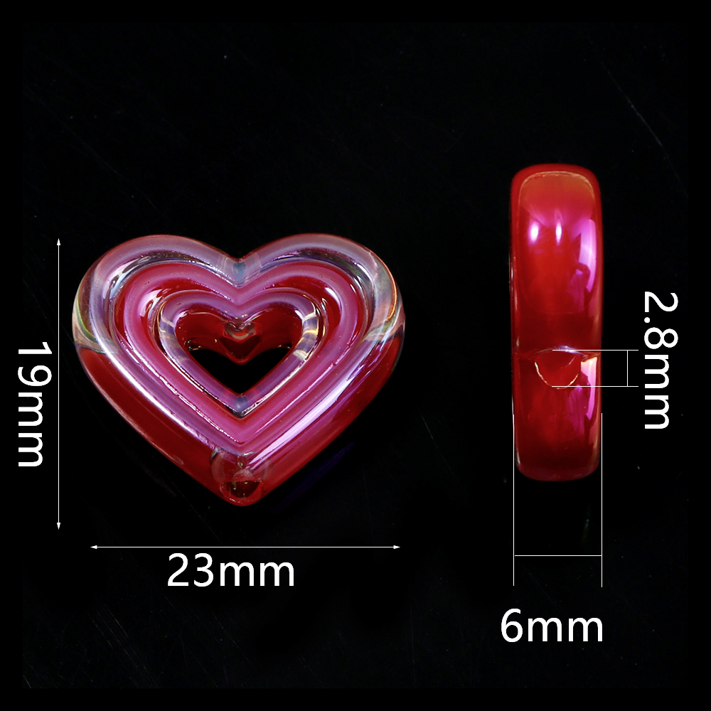 10pcs Transparent Heart Vertic – Phone Accessories Jewelry recenzja i cena