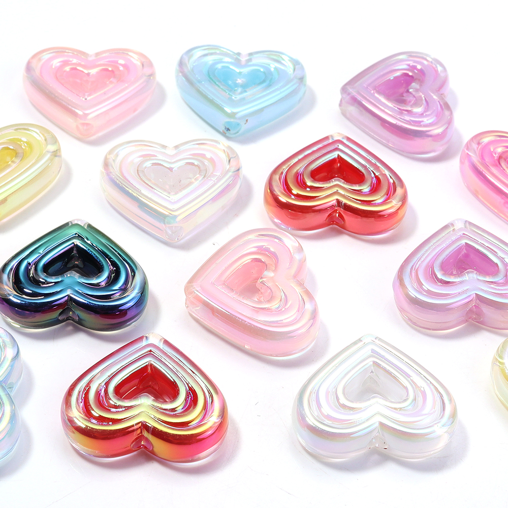 10pcs Transparent Heart Vertic – Phone Accessories Jewelry recenzja i cena