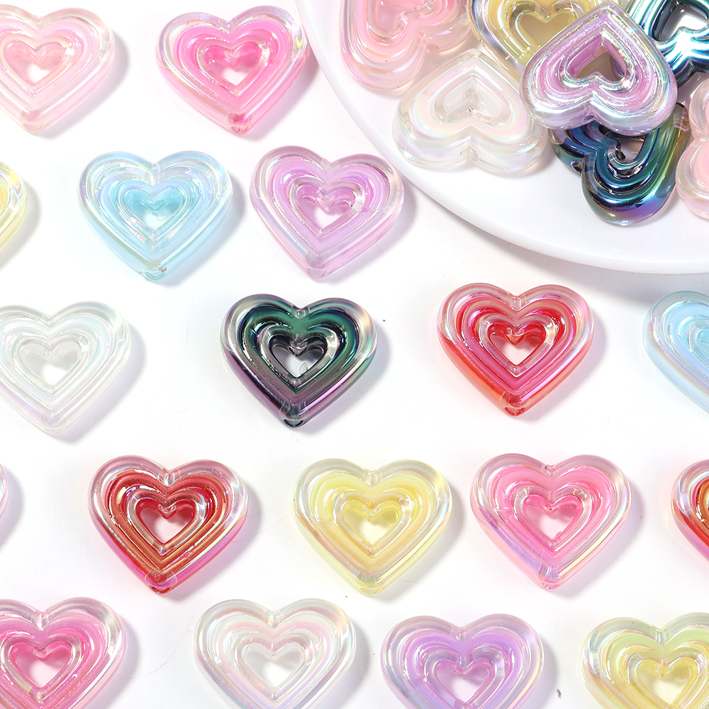 10pcs Transparent Heart Vertic – Phone Accessories Jewelry recenzja i cena