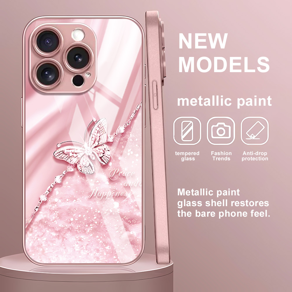 Pink Butterfly Tempered Glass  – Tempered Glass Screen recenzja i cena