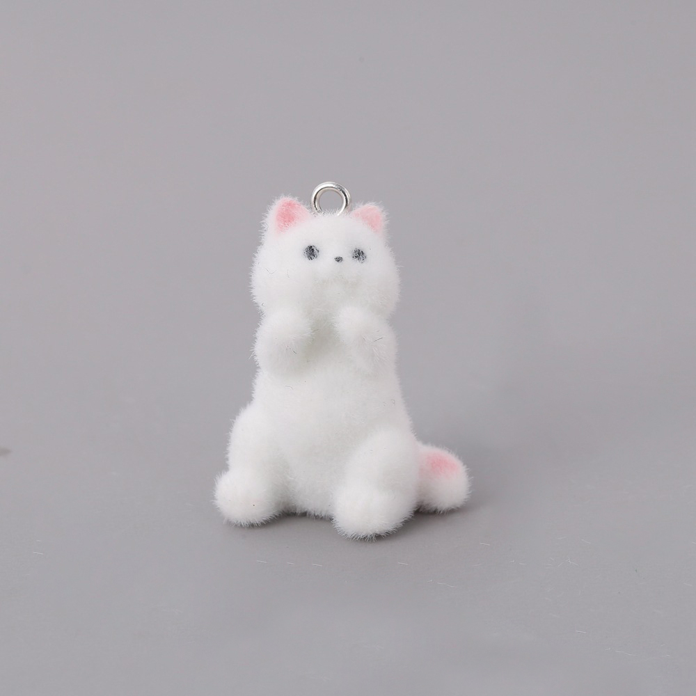 2pcs Flocking Little Cat Resin – Phone Accessories Jewelry recenzja i cena
