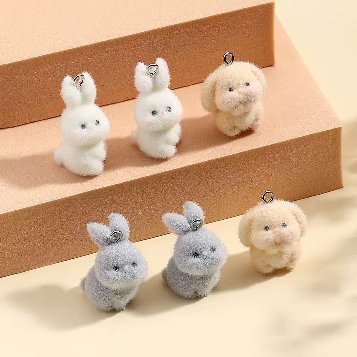 10pcs Flocking Little Rabbit R – Phone Accessories Jewelry recenzja i cena
