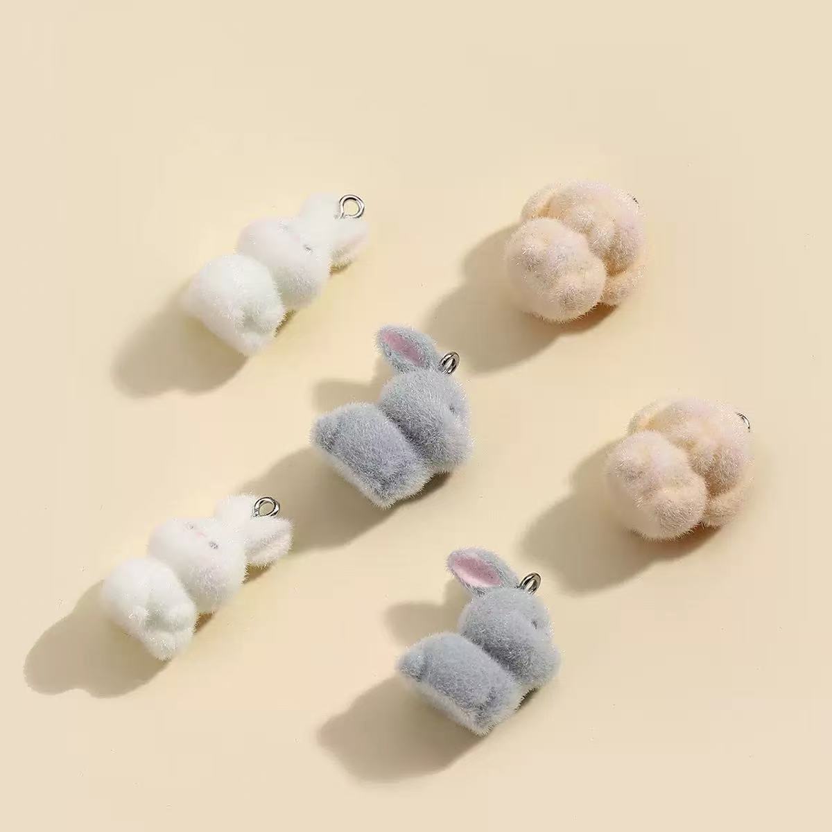 10pcs Flocking Little Rabbit R – Phone Accessories Jewelry recenzja i cena