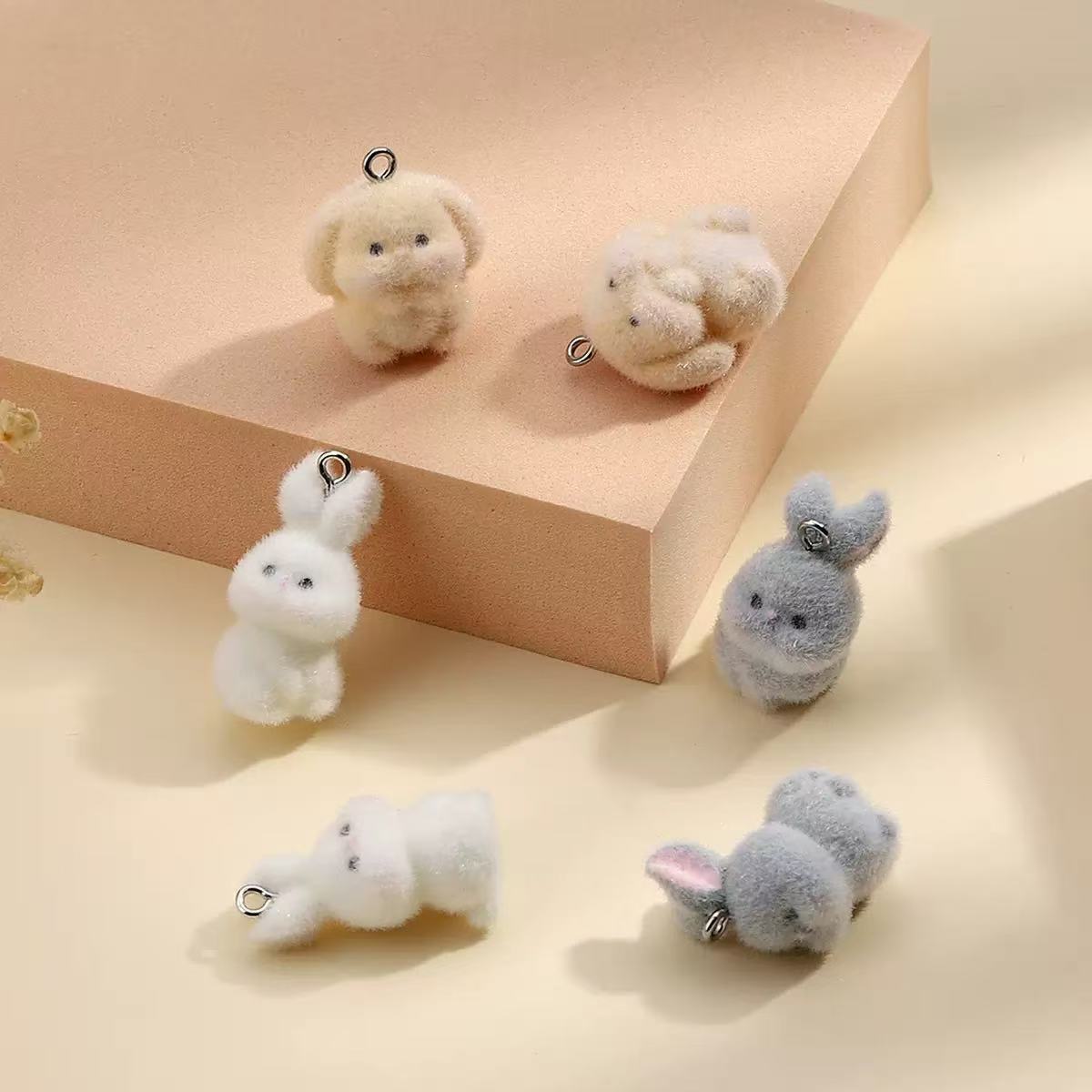 10pcs Flocking Little Rabbit R – Phone Accessories Jewelry recenzja i cena