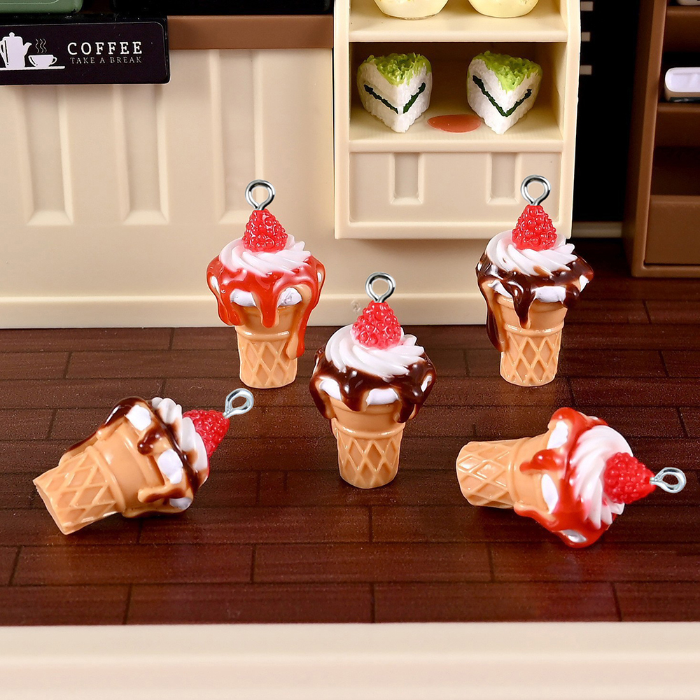 10pcs Strawberry Jam Ice Cream – Phone Accessories Jewelry recenzja i cena