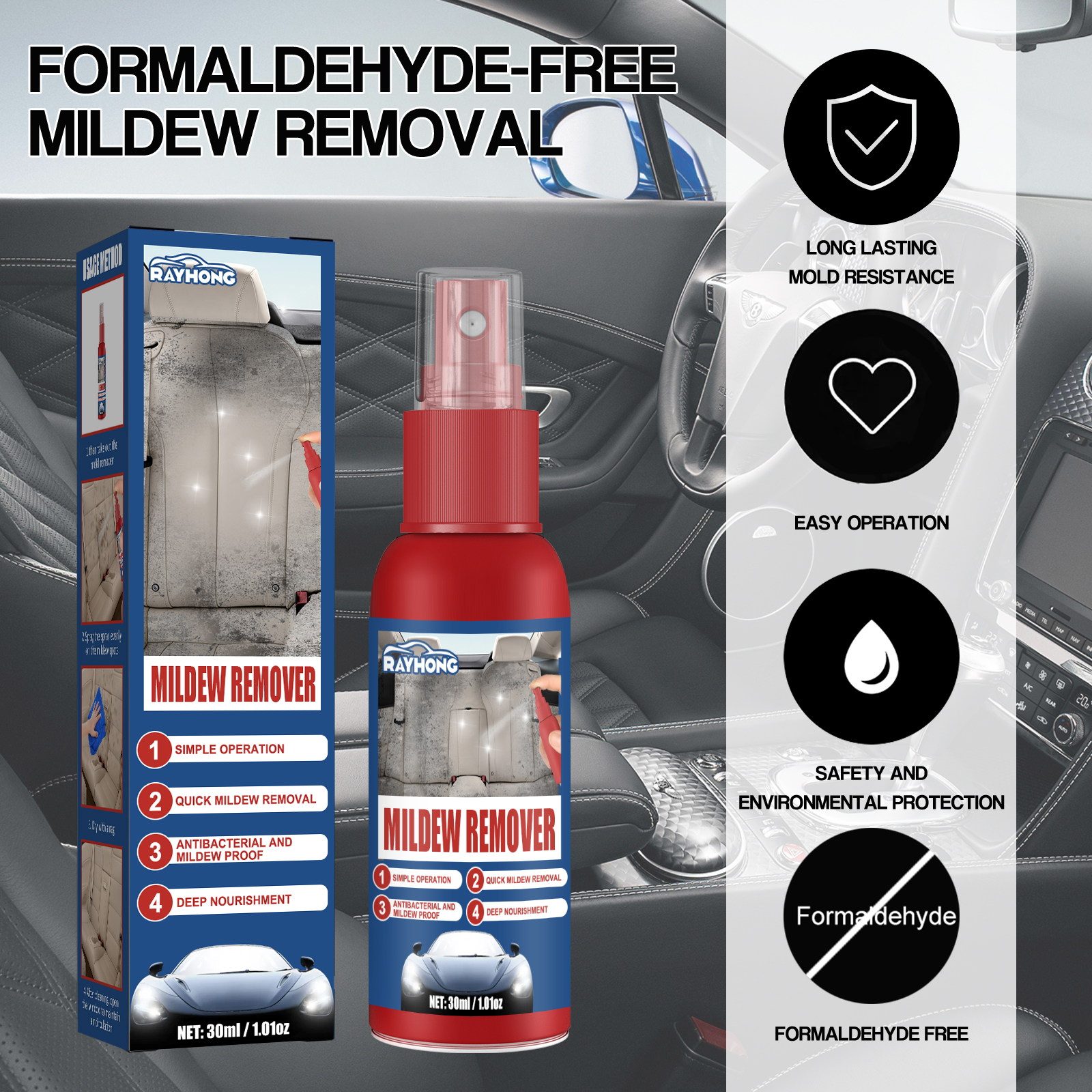 Car Mildew Remover Spray Multi – Screen Cleaner Spray recenzja i cena